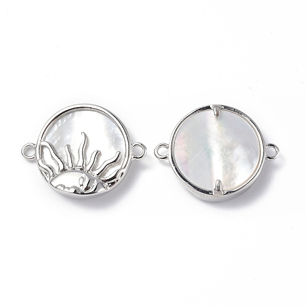 PandaHall Eco-Friendly Rack Plating Brass Connector Charms with White Shell, Long-Lasting Plated, Lead Free & Cadmium Free, Flat Round Links...
PandaHall Eco-Friendly Rack Plating Brass Connector Charms with White Shell, Long-Lasting Plated, Lead Free & Cadmium Free, Flat Round Links...