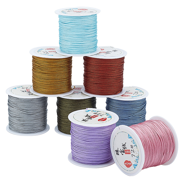 PandaHall PH 392 Yards 0.8mm Nylon String Cord 8 Colors Bracelet String Chinese Knotting Cord Macrame Nylon Thread for Kumihimo Braided..., Multicolor
PandaHall PH 392 Yards 0.8mm Nylon String Cord 8 Colors Bracelet String Chinese Knotting Cord Macrame Nylon Thread for Kumihimo Braided..., Multicolor