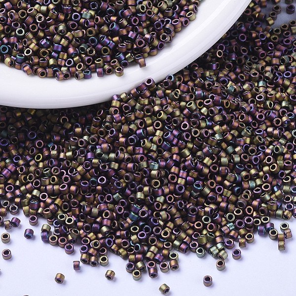 PandaHall MIYUKI Delica Beads Small, Cylinder, Japanese Seed Beads, 15/0, (DBS1055) Matte Metallic Gray Dusk Gold Iris, 1.1x1.3mm, Hole..., Purple
PandaHall MIYUKI Delica Beads Small, Cylinder, Japanese Seed Beads, 15/0, (DBS1055) Matte Metallic Gray Dusk Gold Iris, 1.1x1.3mm, Hole..., Purple