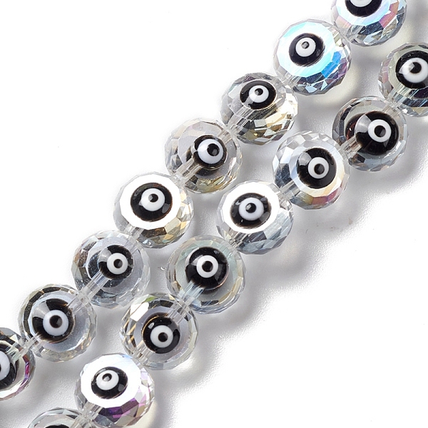 PandaHall Transparent Evil Eye Glass Beads Strands, with Enamel, Faceted, Flat Round, Black, 10x8~8.5mm, Hole: 1.4mm, about 40pcs/strand...
PandaHall Transparent Evil Eye Glass Beads Strands, with Enamel, Faceted, Flat Round, Black, 10x8~8.5mm, Hole: 1.4mm, about 40pcs/strand...
