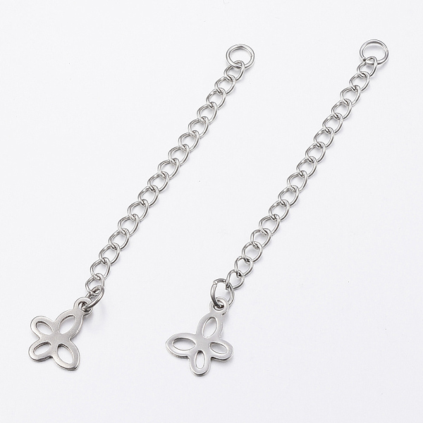 PandaHall 304 Stainless Steel Chain Extender, Curb Chains, with Butterfly Charms, Stainless Steel Color, 70x3mm, Hole: 3.5mm 304 Stainless...
PandaHall 304 Stainless Steel Chain Extender, Curb Chains, with Butterfly Charms, Stainless Steel Color, 70x3mm, Hole: 3.5mm 304 Stainless...