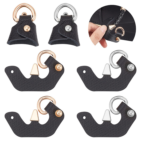 PandaHall WADORN 2 Pairs 2 Colors Leather Undamaged Bag Triangle Buckle Connector, No Punch Detachable Bag Handle Cover for Adding Handbag..., Black
PandaHall WADORN 2 Pairs 2 Colors Leather Undamaged Bag Triangle Buckle Connector, No Punch Detachable Bag Handle Cover for Adding Handbag..., Black