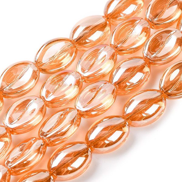 PandaHall Electroplate Glass Beads Strands, Coffee Bean, Orange, 10.5~11x8x5mm, Hole: 1mm, about 60pcs/strand, 25.20''(64cm) Glass Oval...
PandaHall Electroplate Glass Beads Strands, Coffee Bean, Orange, 10.5~11x8x5mm, Hole: 1mm, about 60pcs/strand, 25.20''(64cm) Glass Oval...