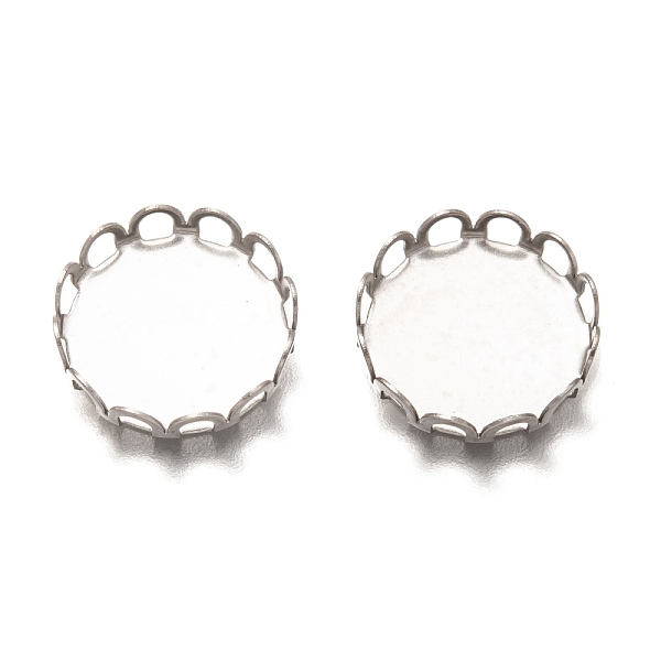 PandaHall 304 Stainless Steel Cabochon Settings, Lace Edge Bezel Cups, Flat Round, Stainless Steel Color, Tray: 12mm, 13x3mm 304 Stainless...
PandaHall 304 Stainless Steel Cabochon Settings, Lace Edge Bezel Cups, Flat Round, Stainless Steel Color, Tray: 12mm, 13x3mm 304 Stainless...