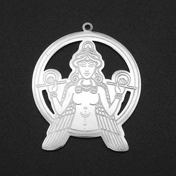 PandaHall 201 Stainless Steel Pendants, Laser Cut, Ring with Goddess, Stainless Steel Color, 37.5x31.5x1mm, Hole: 1.5mm 201 Stainless Steel...
PandaHall 201 Stainless Steel Pendants, Laser Cut, Ring with Goddess, Stainless Steel Color, 37.5x31.5x1mm, Hole: 1.5mm 201 Stainless Steel...