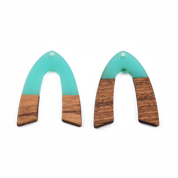 PandaHall Transparent Resin & Walnut Wood Pendants, V-Shaped Charm, Turquoise, 38x29x3mm, Hole: 2mm Resin+Wood Letter Green
PandaHall Transparent Resin & Walnut Wood Pendants, V-Shaped Charm, Turquoise, 38x29x3mm, Hole: 2mm Resin+Wood Letter Green
