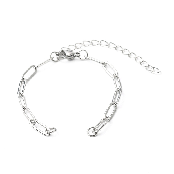 PandaHall 304 Stainless Steel Paperclip Chains Bracelet Making, with Lobster Claw Clasps, Stainless Steel Color, 5-3/4x1/8 inch(14.5x0.4cm)...
PandaHall 304 Stainless Steel Paperclip Chains Bracelet Making, with Lobster Claw Clasps, Stainless Steel Color, 5-3/4x1/8 inch(14.5x0.4cm)...