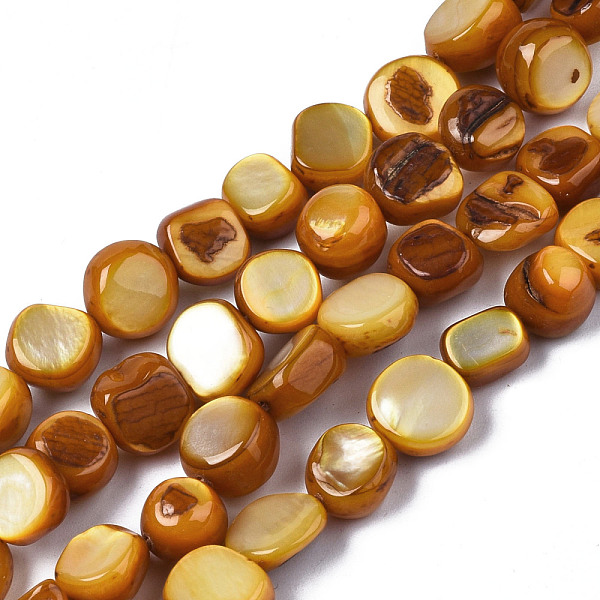 PandaHall Natural Trochid Shell/Trochus Shell Beads Strands, Dyed, Flat Round, Dark Goldenrod, 5~9x1~6mm, Hole: 0.8mm, about 49~50pcs/strand...
PandaHall Natural Trochid Shell/Trochus Shell Beads Strands, Dyed, Flat Round, Dark Goldenrod, 5~9x1~6mm, Hole: 0.8mm, about 49~50pcs/strand...