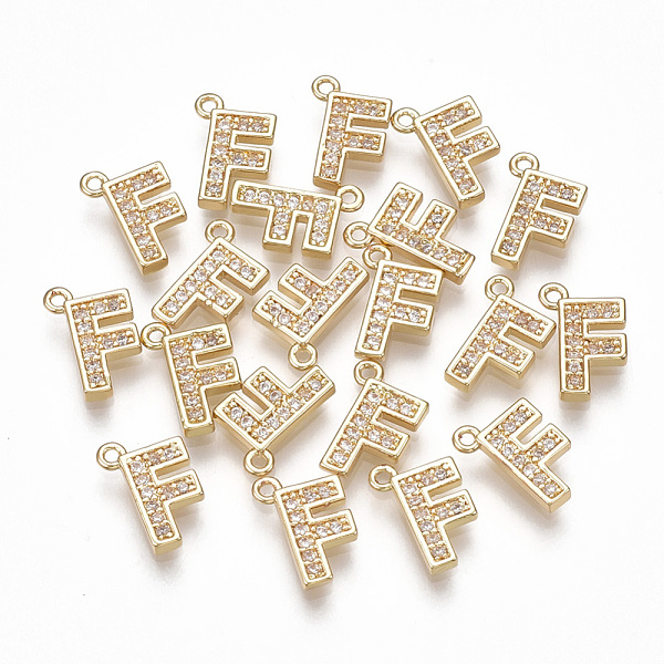 PandaHall Brass Cubic Zirconia Charms, Letter, Clear, Real 18K Gold Plated, Letter.F, 10x6.5x1.5mm, Hole: 1mm Brass+Cubic Zirconia Letter F...
PandaHall Brass Cubic Zirconia Charms, Letter, Clear, Real 18K Gold Plated, Letter.F, 10x6.5x1.5mm, Hole: 1mm Brass+Cubic Zirconia Letter F...