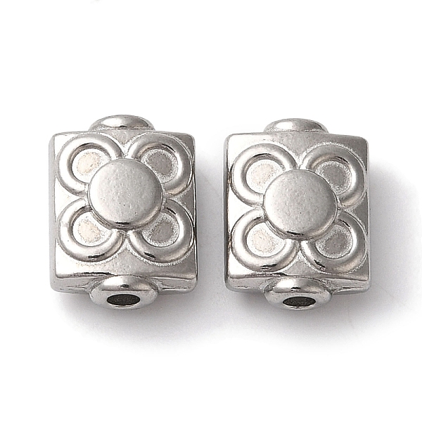 PandaHall 304 Stainless Steel Beads, Rectangle with Flower, Stainless Steel Color, 10x8x4.5mm, Hole: 1.6mm 304 Stainless Steel Rectangle
PandaHall 304 Stainless Steel Beads, Rectangle with Flower, Stainless Steel Color, 10x8x4.5mm, Hole: 1.6mm 304 Stainless Steel Rectangle