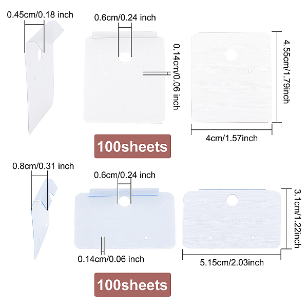 PandaHall FINGERINSPIRE 200 Pcs Hanging Earring Cards with Hook Groove Plastic 2 Holes Earrings Display Hanging Cards 2 Style White Earring...
PandaHall FINGERINSPIRE 200 Pcs Hanging Earring Cards with Hook Groove Plastic 2 Holes Earrings Display Hanging Cards 2 Style White Earring...