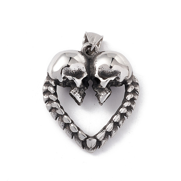 PandaHall 304 Stainless Steel Manual Polishing Pendants, Heart with Skull, Antique Silver, 36.5x32x12mm, Hole: 4x8.5mm 304 Stainless Steel...
PandaHall 304 Stainless Steel Manual Polishing Pendants, Heart with Skull, Antique Silver, 36.5x32x12mm, Hole: 4x8.5mm 304 Stainless Steel...
