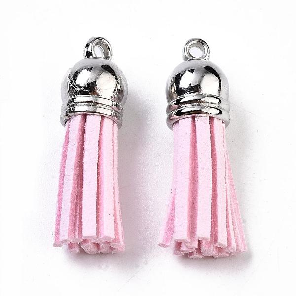 PandaHall Faux Suede Tassel Pendant Decorations, with CCB Plastic Cord Ends, Platinum, Pink, 35~37x10mm, Hole: 1.8mm Faux Suede Pink
PandaHall Faux Suede Tassel Pendant Decorations, with CCB Plastic Cord Ends, Platinum, Pink, 35~37x10mm, Hole: 1.8mm Faux Suede Pink