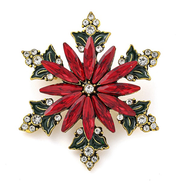 PandaHall Christmas Theme Golden Zinc Alloy with Rhinestone Brooches, Enamel Pins, Snowflake, 36x36x4mm Alloy+Enamel Snowflake
PandaHall Christmas Theme Golden Zinc Alloy with Rhinestone Brooches, Enamel Pins, Snowflake, 36x36x4mm Alloy+Enamel Snowflake
