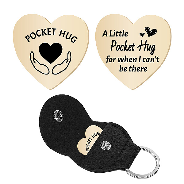PandaHall CREATCABIN Heart Pocket Hug Token Long Distance Relationship Keepsake Keychain Stainless Steel Double Sided with Leather Keychain...
PandaHall CREATCABIN Heart Pocket Hug Token Long Distance Relationship Keepsake Keychain Stainless Steel Double Sided with Leather Keychain...