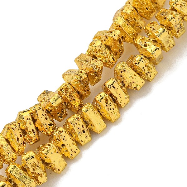 PandaHall Electroplated Natural Lava Rock Beads Strands, Triangle, Golden Plated, 5x4.5x3mm, Hole: 1mm, about 149pcs/strand, 15.35''(39cm)...
PandaHall Electroplated Natural Lava Rock Beads Strands, Triangle, Golden Plated, 5x4.5x3mm, Hole: 1mm, about 149pcs/strand, 15.35''(39cm)...