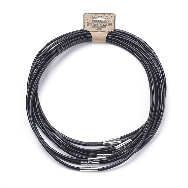 PandaHall Cowhide Leather Cord Necklace Making, with 304 Stainless Steel Clasps, Stainless Steel Color, Black, 18.1 inch(46cm) Leather Black
PandaHall Cowhide Leather Cord Necklace Making, with 304 Stainless Steel Clasps, Stainless Steel Color, Black, 18.1 inch(46cm) Leather Black