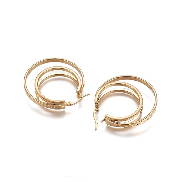 PandaHall (Jewelry Parties Factory Sale)304 Stainless Steel Triple Hoop Earrings for Women Girls, Hypoallergenic Earrings, Multi-Layer...
PandaHall (Jewelry Parties Factory Sale)304 Stainless Steel Triple Hoop Earrings for Women Girls, Hypoallergenic Earrings, Multi-Layer...