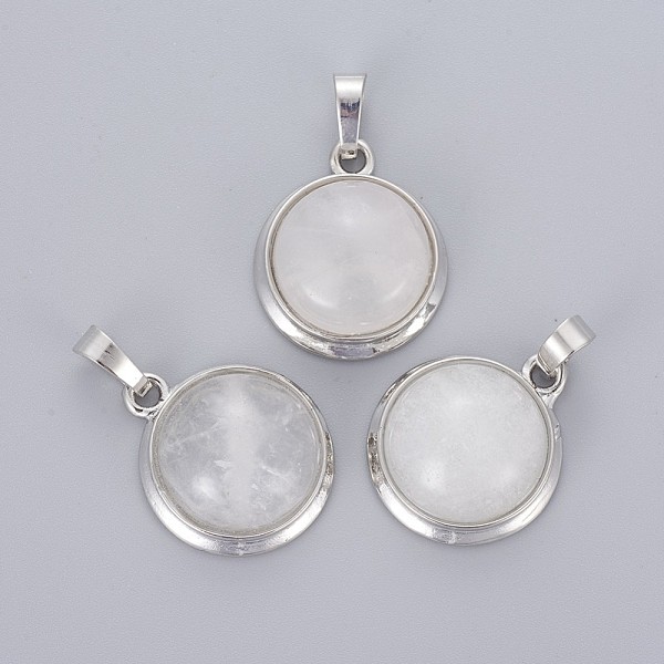 PandaHall Natural Quartz Crystal Pendants, with Brass Findings, Half Round, Platinum, 23~24x19~20x8~10mm, Hole: 8x5mm Quartz Crystal Half...
PandaHall Natural Quartz Crystal Pendants, with Brass Findings, Half Round, Platinum, 23~24x19~20x8~10mm, Hole: 8x5mm Quartz Crystal Half...