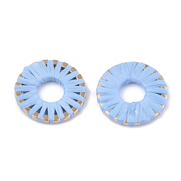 PandaHall Handmade Raffia Woven Linging Rings, with Alloy Findings, Donut, Light Gold, Deep Sky Blue, 20.5x2.5mm, Inner Diameter: 7.5mm...
PandaHall Handmade Raffia Woven Linging Rings, with Alloy Findings, Donut, Light Gold, Deep Sky Blue, 20.5x2.5mm, Inner Diameter: 7.5mm...