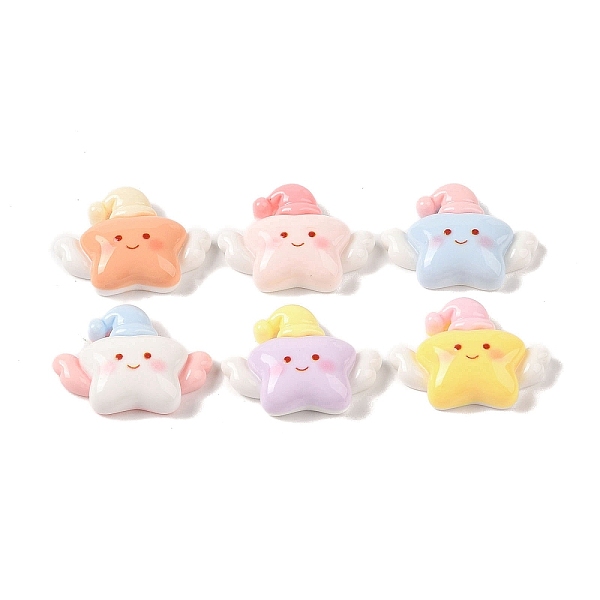PandaHall Cartoon Opaque Resin Decoden Cabochons, Good Night Star with Sleeping Hat, Mixed Color, 20.5x26.5x7mm Resin Star Multicolor
PandaHall Cartoon Opaque Resin Decoden Cabochons, Good Night Star with Sleeping Hat, Mixed Color, 20.5x26.5x7mm Resin Star Multicolor