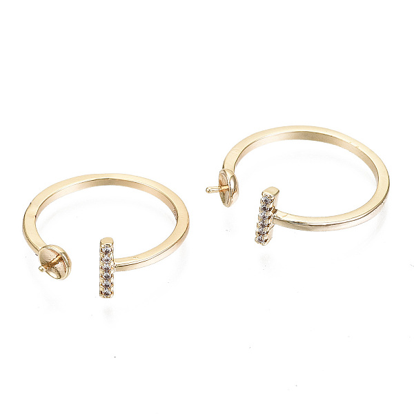 PandaHall Brass Micro Clear Cubic Zirconia Cuff Finger Rings Setting, for Half Drilled Bead, Nickel Free, Real 18K Gold Plated, US Size 8...
PandaHall Brass Micro Clear Cubic Zirconia Cuff Finger Rings Setting, for Half Drilled Bead, Nickel Free, Real 18K Gold Plated, US Size 8...