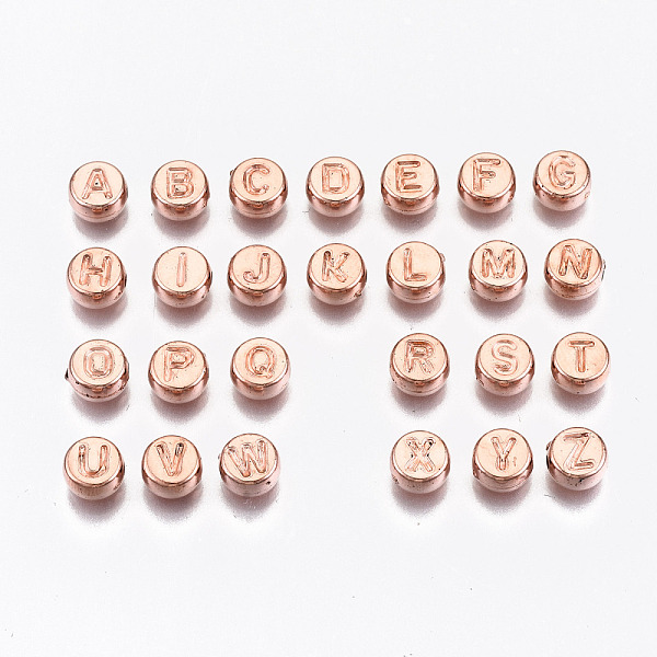 PandaHall CCB Plastic Beads, Horizontal Hole, Flat Round with Letter, Rose Gold, 7x4mm, Hole: 1.8mm, about 3300pcs/500g Plastic Letter A~Z
PandaHall CCB Plastic Beads, Horizontal Hole, Flat Round with Letter, Rose Gold, 7x4mm, Hole: 1.8mm, about 3300pcs/500g Plastic Letter A~Z