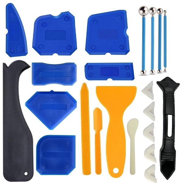 PandaHall Caulking Tool Kit, with Silicone Caulking Tool, Spatula, Sealant Finishing Tool, Mixed Color, 186~207x22~41x13~27mm Plastic..., Multicolor
PandaHall Caulking Tool Kit, with Silicone Caulking Tool, Spatula, Sealant Finishing Tool, Mixed Color, 186~207x22~41x13~27mm Plastic..., Multicolor