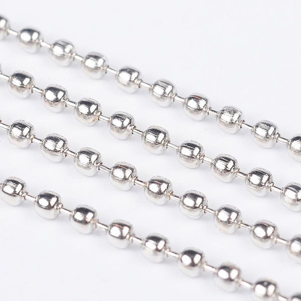 PandaHall Iron Ball Chains, Soldered, Platinum, with Spool, Nickel Free, 2mm in diameter, about 328.08 Feet(100m)/roll Iron
PandaHall Iron Ball Chains, Soldered, Platinum, with Spool, Nickel Free, 2mm in diameter, about 328.08 Feet(100m)/roll Iron