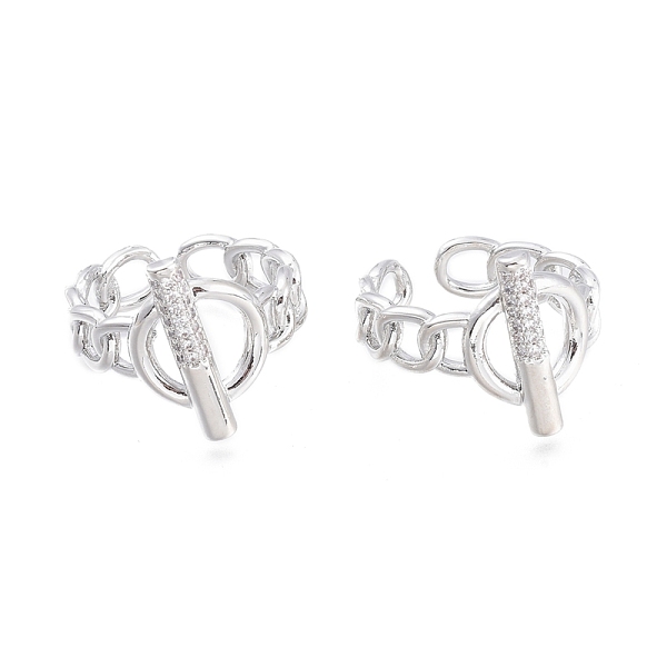 PandaHall Brass Micro Pave Clear Cubic Zirconia Cuff Rings, Open Rings, Ring with Bar, Real Platinum Plated, US Size 7 1/4(17.5mm)...
PandaHall Brass Micro Pave Clear Cubic Zirconia Cuff Rings, Open Rings, Ring with Bar, Real Platinum Plated, US Size 7 1/4(17.5mm)...