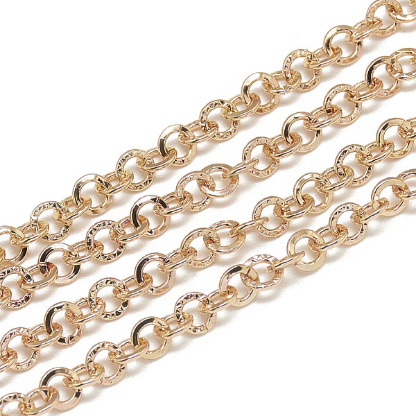 PandaHall Aluminum Cable Chains, Textured Flat Ring, Unwelded, Rose Gold, 4.5x1x0.7mm, about 100m/bag Aluminum
PandaHall Aluminum Cable Chains, Textured Flat Ring, Unwelded, Rose Gold, 4.5x1x0.7mm, about 100m/bag Aluminum