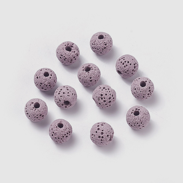 PandaHall Unwaxed Natural Lava Rock Beads, for Perfume Essential Oil Beads, Aromatherapy Beads, Dyed, Round, Thistle, 8.5mm, Hole: 1.5~2mm..., Purple
PandaHall Unwaxed Natural Lava Rock Beads, for Perfume Essential Oil Beads, Aromatherapy Beads, Dyed, Round, Thistle, 8.5mm, Hole: 1.5~2mm..., Purple