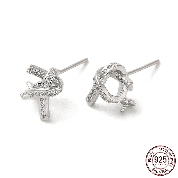 PandaHall Rhodium Plated 925 Sterling Silver Micro Pave Cubic Zirconia Stud Earing Findings, for Half Drilled Beads, with S925 Stamp, Real..., Clear
PandaHall Rhodium Plated 925 Sterling Silver Micro Pave Cubic Zirconia Stud Earing Findings, for Half Drilled Beads, with S925 Stamp, Real..., Clear