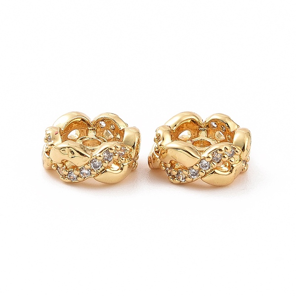 PandaHall Brass Micro Pave Cubic Zirconia Spacer Beads, Flower, Golden, 8x3mm, Hole: 1.8mm Brass+Cubic Zirconia Flower Clear
PandaHall Brass Micro Pave Cubic Zirconia Spacer Beads, Flower, Golden, 8x3mm, Hole: 1.8mm Brass+Cubic Zirconia Flower Clear