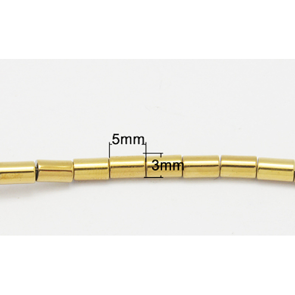 PandaHall Non-Magnetic Synthetic Hematite Beads Strands, Grade A, Column, Golden Plated, Size: about 3mm in diameter, 5mm long, hole: 1mm..., Gold
PandaHall Non-Magnetic Synthetic Hematite Beads Strands, Grade A, Column, Golden Plated, Size: about 3mm in diameter, 5mm long, hole: 1mm..., Gold