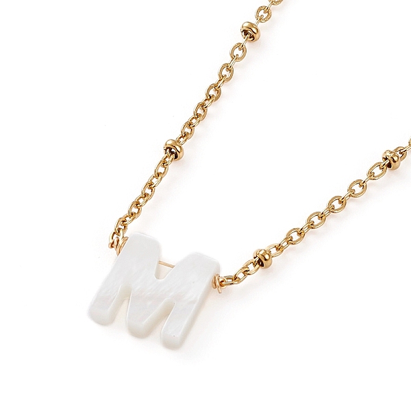 PandaHall (Jewelry Parties Factory Sale)Natural Shell Initial Pendant Necklaces, with Golden Plated 304 Stainless Steel Satellite Chains..., White
PandaHall (Jewelry Parties Factory Sale)Natural Shell Initial Pendant Necklaces, with Golden Plated 304 Stainless Steel Satellite Chains..., White