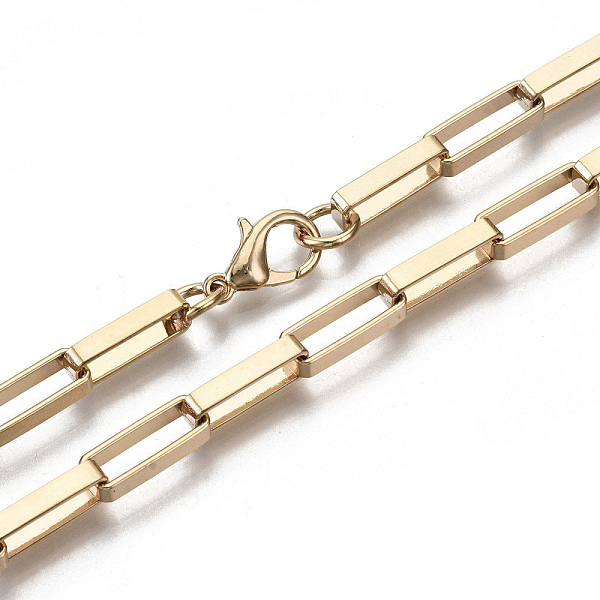 PandaHall Iron Venetian Chains, Box Chain, Flat Oval Paperclip Cable Chains Necklace Making, with Brass Lobster Clasps, Unwelded, Real 18K...
PandaHall Iron Venetian Chains, Box Chain, Flat Oval Paperclip Cable Chains Necklace Making, with Brass Lobster Clasps, Unwelded, Real 18K...