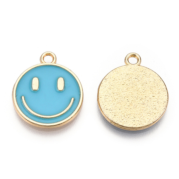PandaHall Light Gold Tone Alloy Enamel Pendants, Flat Round with Smiling Face Charms, Deep Sky Blue, 19x16x1.5mm, Hole: 1.8mm Alloy+Enamel...
PandaHall Light Gold Tone Alloy Enamel Pendants, Flat Round with Smiling Face Charms, Deep Sky Blue, 19x16x1.5mm, Hole: 1.8mm Alloy+Enamel...