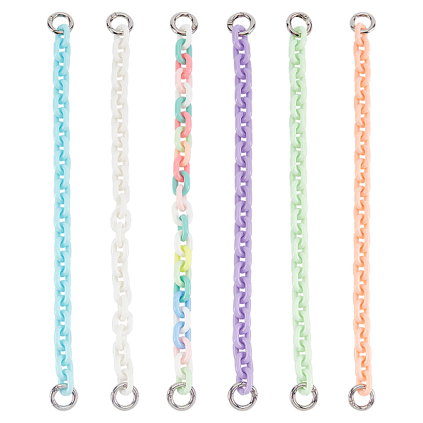 PandaHall 6Pcs 6 Colors Plastic Cable Chain Bag Strap, with Alloy Ring Clasps, Bag Replacement Accessories, Mixed Color, 29x1.4x1.4cm..., Multicolor
PandaHall 6Pcs 6 Colors Plastic Cable Chain Bag Strap, with Alloy Ring Clasps, Bag Replacement Accessories, Mixed Color, 29x1.4x1.4cm..., Multicolor