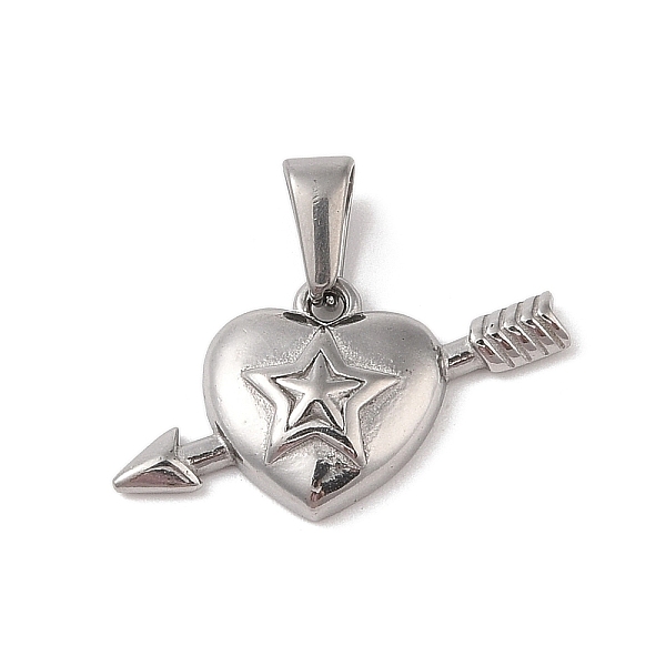 PandaHall 304 Stainless Steel Pendants, One Arrow Tthrough the Heart Charm, Stainless Steel Color, 14.5x24.5x4mm, Hole: 6x3mm 304 Stainless...
PandaHall 304 Stainless Steel Pendants, One Arrow Tthrough the Heart Charm, Stainless Steel Color, 14.5x24.5x4mm, Hole: 6x3mm 304 Stainless...