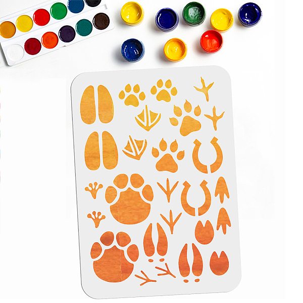 PandaHall PET Hollow Out Drawing Painting Stencils, for DIY Scrapbook, Photo Album, Footprint Pattern, 210x297mm Plastic Footprint
PandaHall PET Hollow Out Drawing Painting Stencils, for DIY Scrapbook, Photo Album, Footprint Pattern, 210x297mm Plastic Footprint