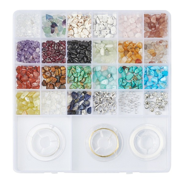 PandaHall Gemstone Chip Beads Kit for DIY Jewelry Set Making, Including Natural & Synthetic Mixed Stone Chip Beads, Copper Jewelry Wire...
PandaHall Gemstone Chip Beads Kit for DIY Jewelry Set Making, Including Natural & Synthetic Mixed Stone Chip Beads, Copper Jewelry Wire...