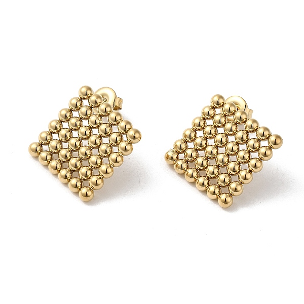 PandaHall 304 Stainless Steel Stud Earrings, Rhombus, Real 18K Gold Plated, 23x24mm 304 Stainless Steel Rhombus
PandaHall 304 Stainless Steel Stud Earrings, Rhombus, Real 18K Gold Plated, 23x24mm 304 Stainless Steel Rhombus