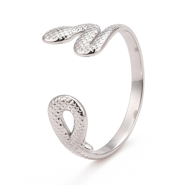 PandaHall 304 Stainless Steel Snake Wrap Open Cuff Ring for Women, Stainless Steel Color, US Size 7 3/4(17.9mm) 304 Stainless Steel
PandaHall 304 Stainless Steel Snake Wrap Open Cuff Ring for Women, Stainless Steel Color, US Size 7 3/4(17.9mm) 304 Stainless Steel