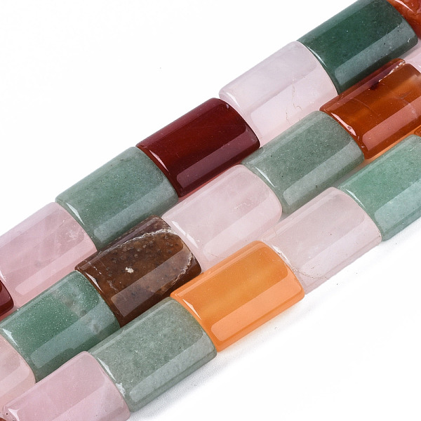 PandaHall Natural Green Aventurine & Rose Quartz & Red Agate Beads Strands, Rectangle, 22~25x16~17x8~9mm, Hole: 1.2mm, about 18pcs/strand...
PandaHall Natural Green Aventurine & Rose Quartz & Red Agate Beads Strands, Rectangle, 22~25x16~17x8~9mm, Hole: 1.2mm, about 18pcs/strand...