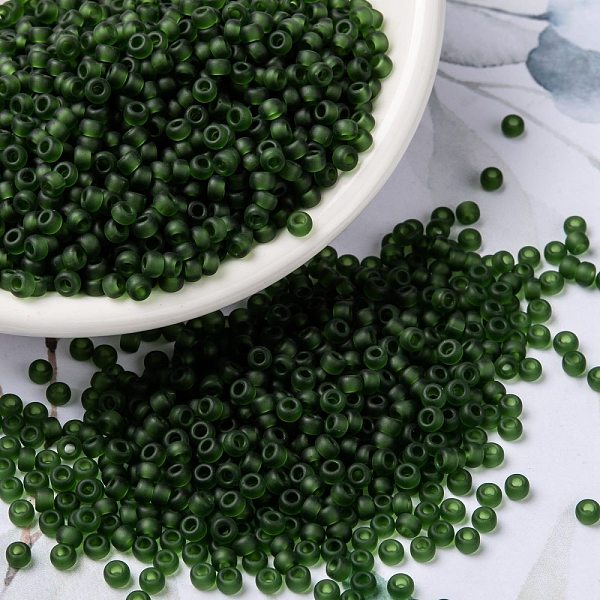 PandaHall MIYUKI Round Rocailles Beads, Japanese Seed Beads, 8/0, (RR158F) Matte Transparent Olive, 8/0, 3mm, Hole: 1mm, about..., Green
PandaHall MIYUKI Round Rocailles Beads, Japanese Seed Beads, 8/0, (RR158F) Matte Transparent Olive, 8/0, 3mm, Hole: 1mm, about..., Green