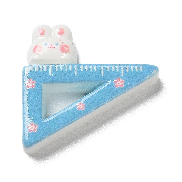 PandaHall Study Theme Opaque Resin Cabochons, Rabbit School Supplies, Triangle Ruler, Deep Sky Blue, 23.5x24x4.5mm Resin Others
PandaHall Study Theme Opaque Resin Cabochons, Rabbit School Supplies, Triangle Ruler, Deep Sky Blue, 23.5x24x4.5mm Resin Others
