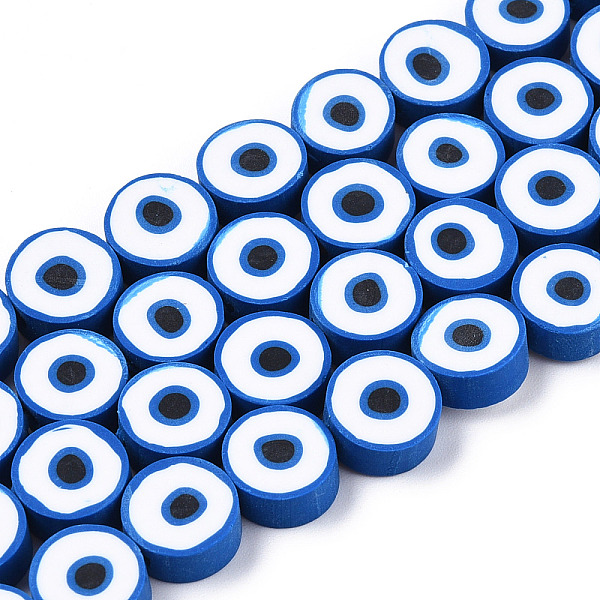 PandaHall Handmade Polymer Clay Beads Strands, Flat Round with Evil Eye, Royal Blue, 8~11x4mm, Hole: 1.2mm, about 40pcs/strand, 13.98 inch~...
PandaHall Handmade Polymer Clay Beads Strands, Flat Round with Evil Eye, Royal Blue, 8~11x4mm, Hole: 1.2mm, about 40pcs/strand, 13.98 inch~...