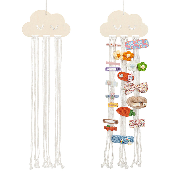 PandaHall Cloud Wooden Hairpin Hair Clip Hanging Holder Storage Organizer, with Rope, Lime, 76~80x18x0.35cm, Wood: 100x180x3.5mm Wood Cloud..., Green
PandaHall Cloud Wooden Hairpin Hair Clip Hanging Holder Storage Organizer, with Rope, Lime, 76~80x18x0.35cm, Wood: 100x180x3.5mm Wood Cloud..., Green