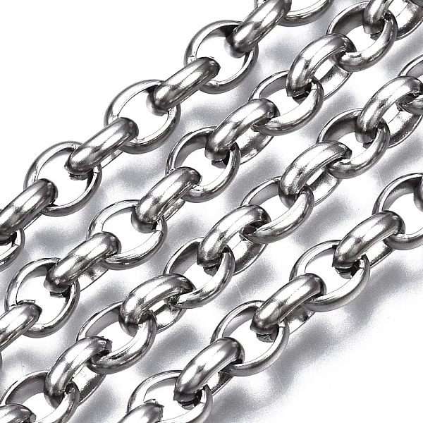 PandaHall 304 Stainless Steel Cable Chains, with Spool, Unwelded, Oval, Stainless Steel Color, 7.5x6x2.5mm, about 32.8 Feet(10m)/roll. 304...
PandaHall 304 Stainless Steel Cable Chains, with Spool, Unwelded, Oval, Stainless Steel Color, 7.5x6x2.5mm, about 32.8 Feet(10m)/roll. 304...
